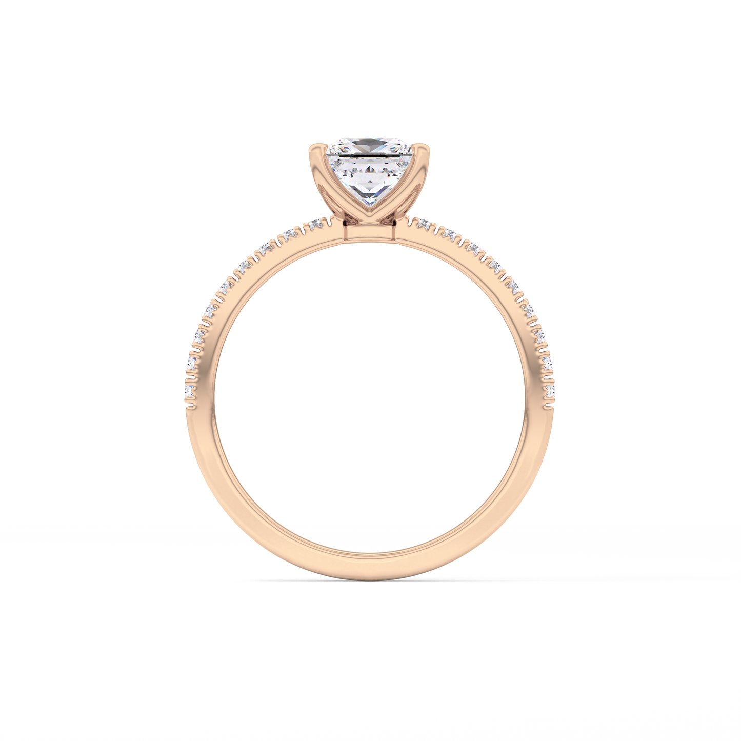 Princess Pave Lab Grown Diamond Engagement Ring