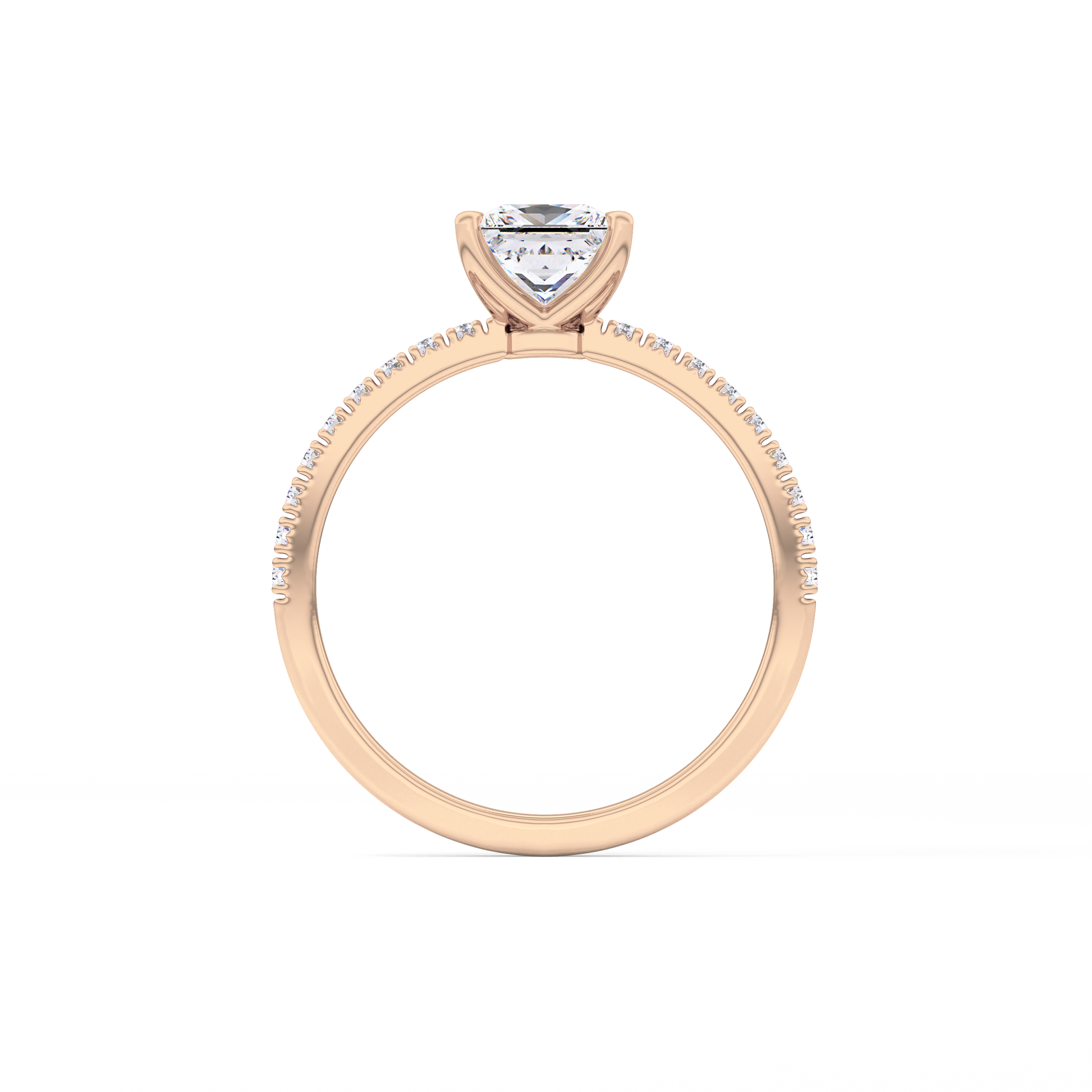 Princess Pave Lab Grown Diamond Engagement Ring