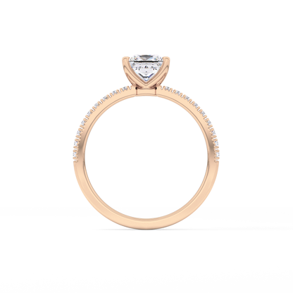 Princess Pave Lab Grown Diamond Engagement Ring
