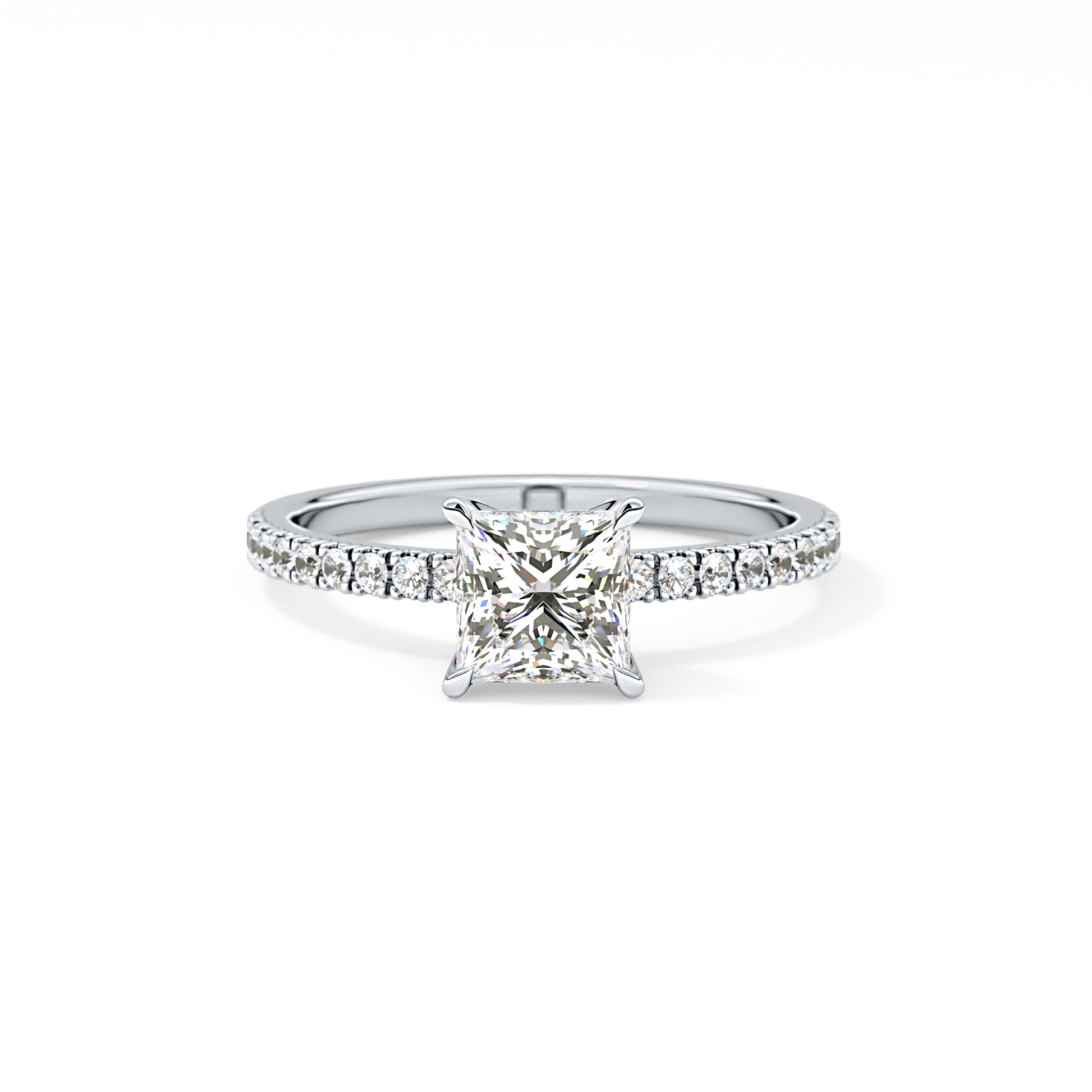 Princess Pave Lab Grown Diamond Engagement Ring