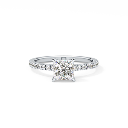 Princess Pave Lab Grown Diamond Engagement Ring