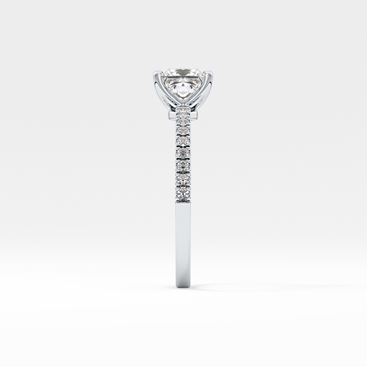 Princess Pave Lab Grown Diamond Engagement Ring
