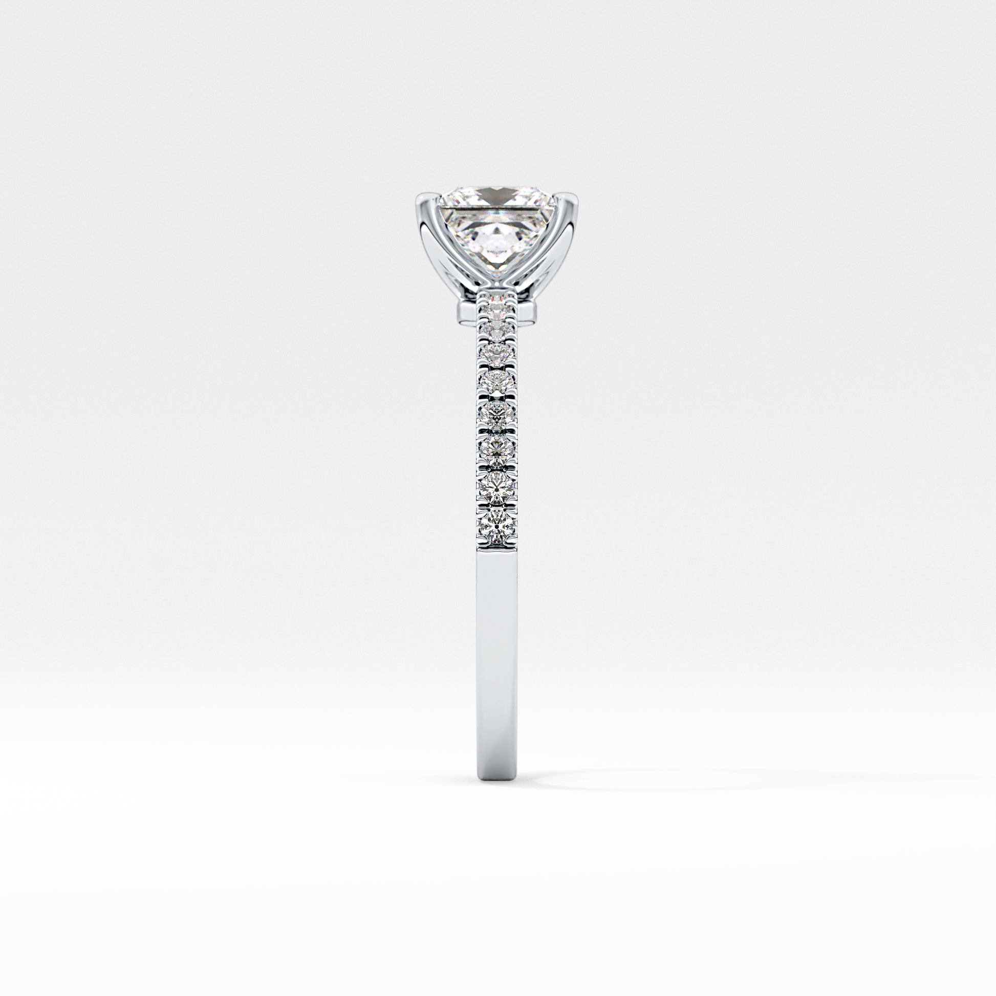 Princess Pave Lab Grown Diamond Engagement Ring