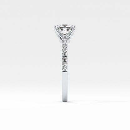 Princess Pave Lab Grown Diamond Engagement Ring
