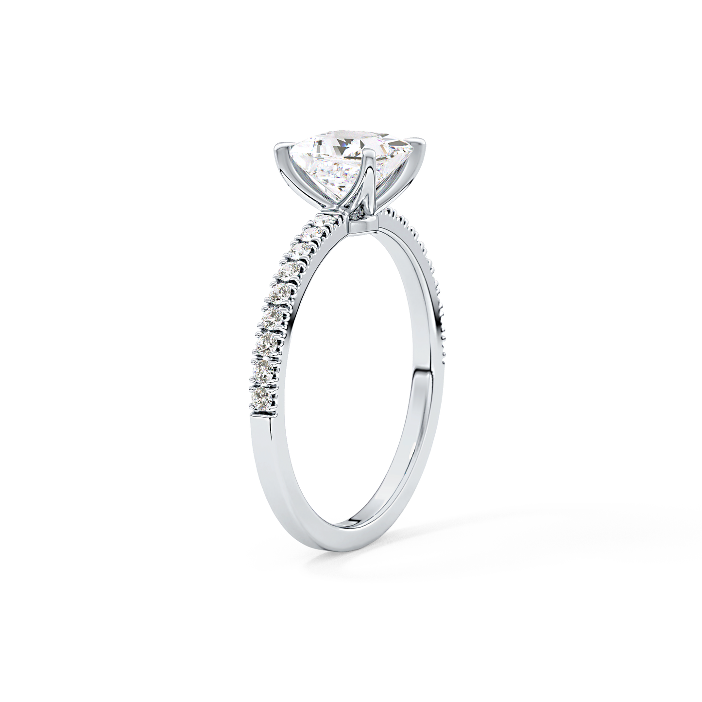 Princess Pave Lab Grown Diamond Engagement Ring