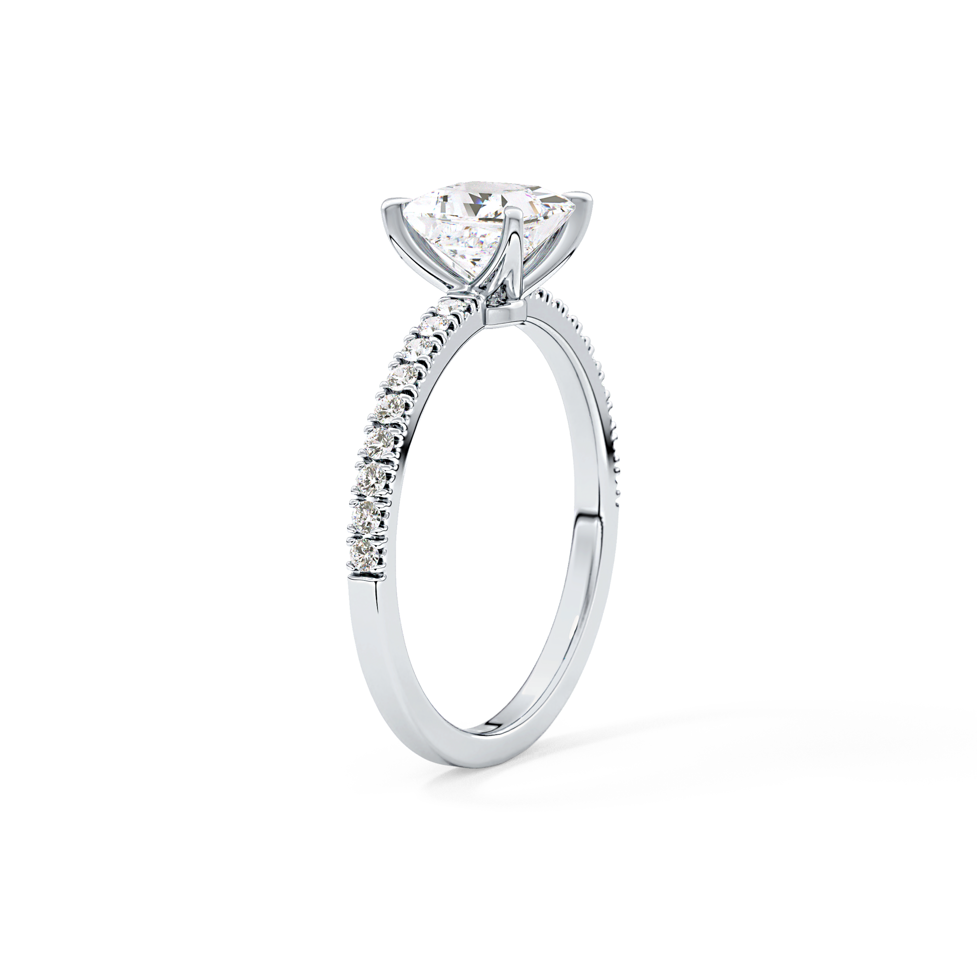Princess Pave Lab Grown Diamond Engagement Ring