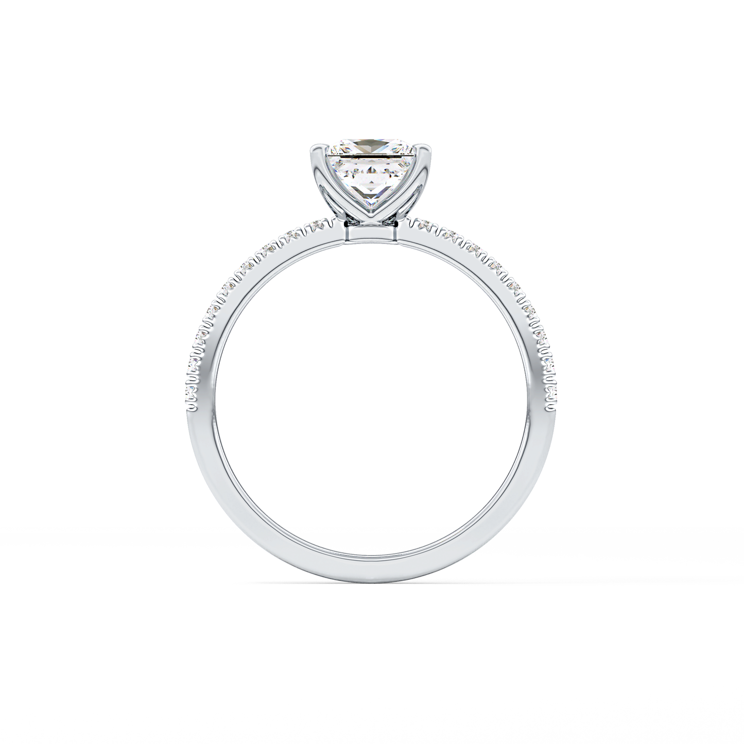 Princess Pave Lab Grown Diamond Engagement Ring