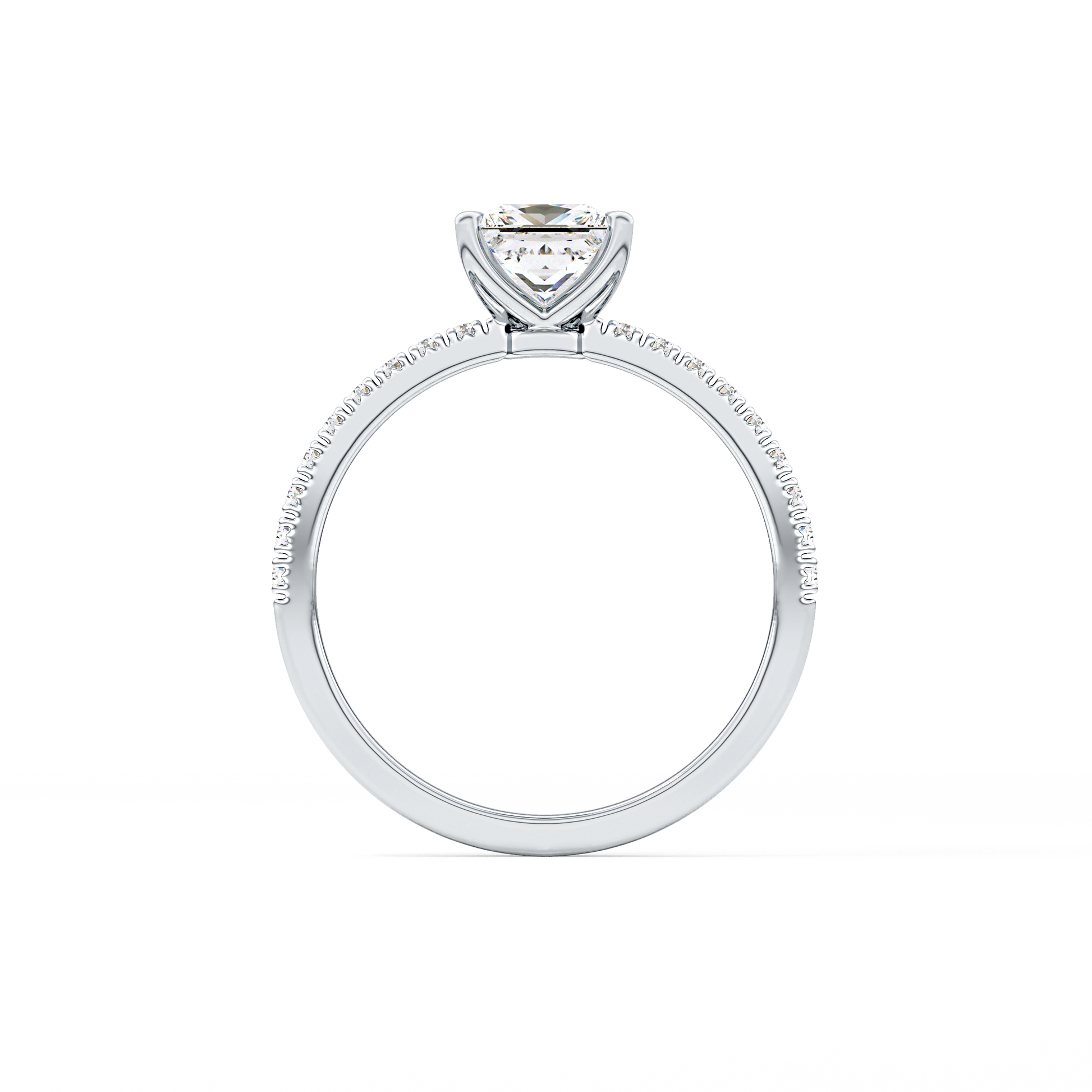 Princess Pave Lab Grown Diamond Engagement Ring
