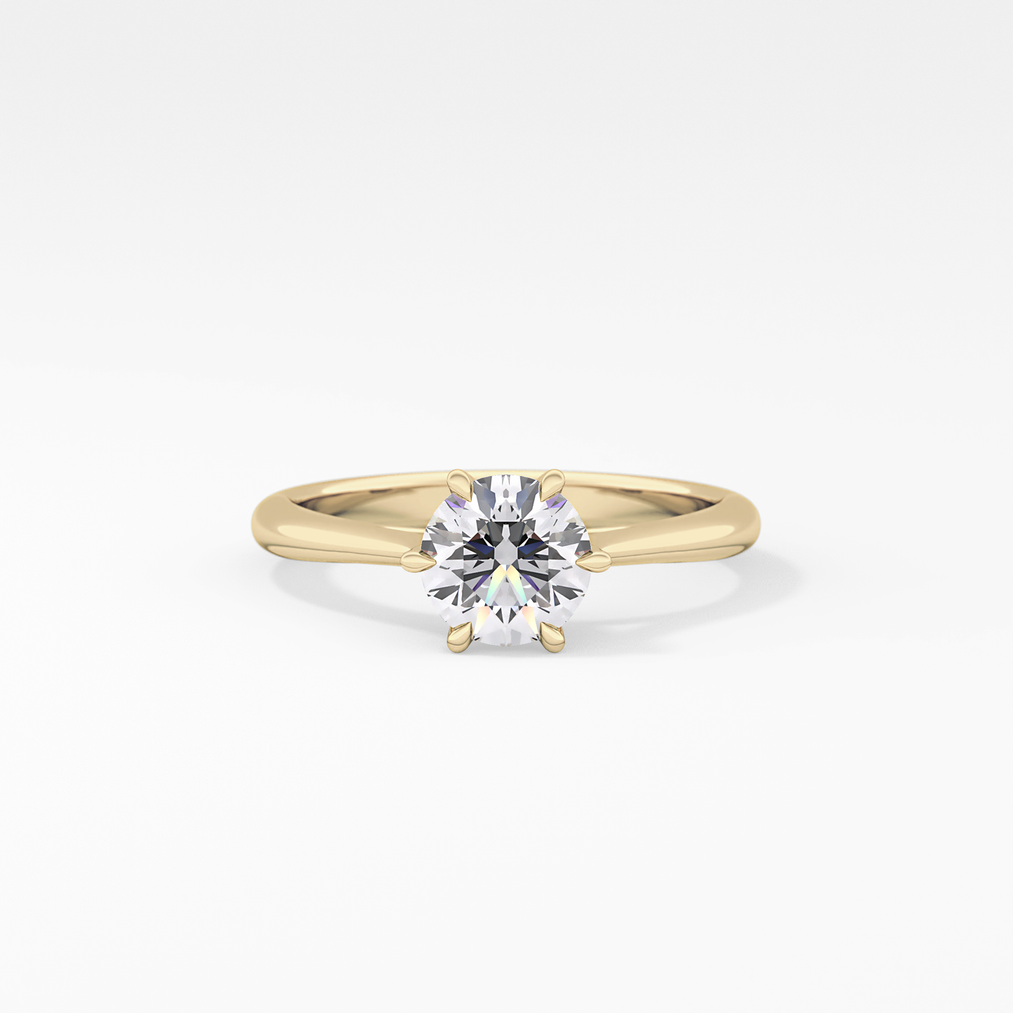 Round Solitaire Lab Grown Diamond Engagement Ring