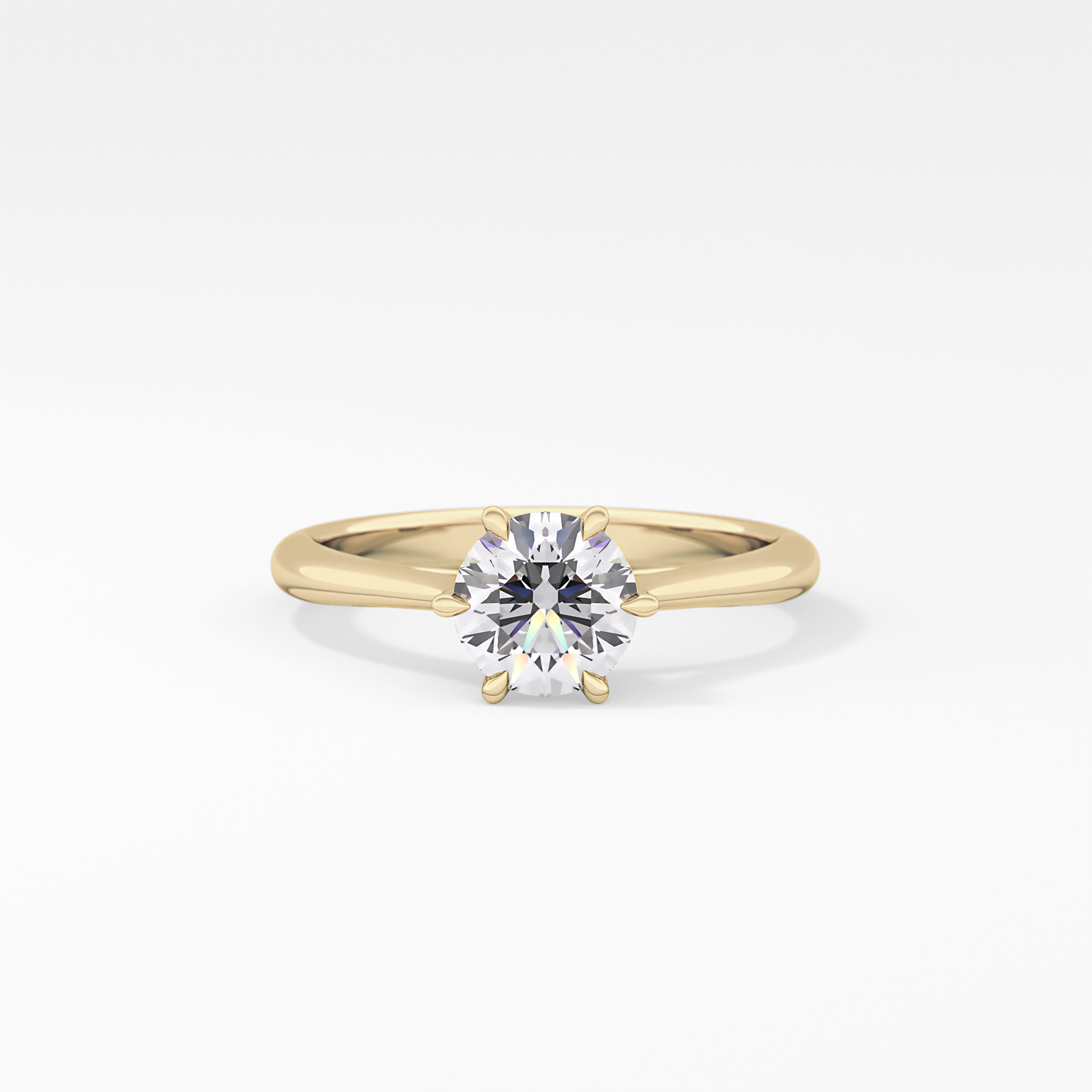 Round Solitaire Lab Grown Diamond Engagement Ring