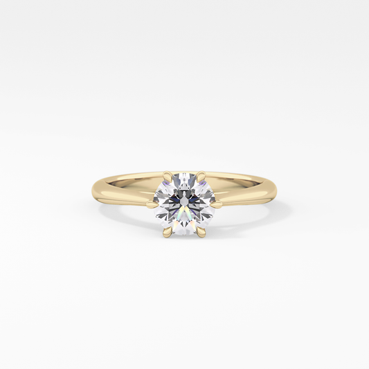 Round Solitaire Lab Grown Diamond Engagement Ring