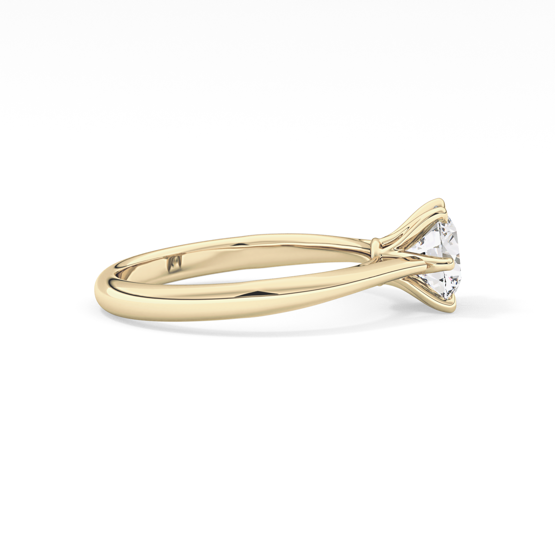 Round Solitaire Lab Grown Diamond Engagement Ring