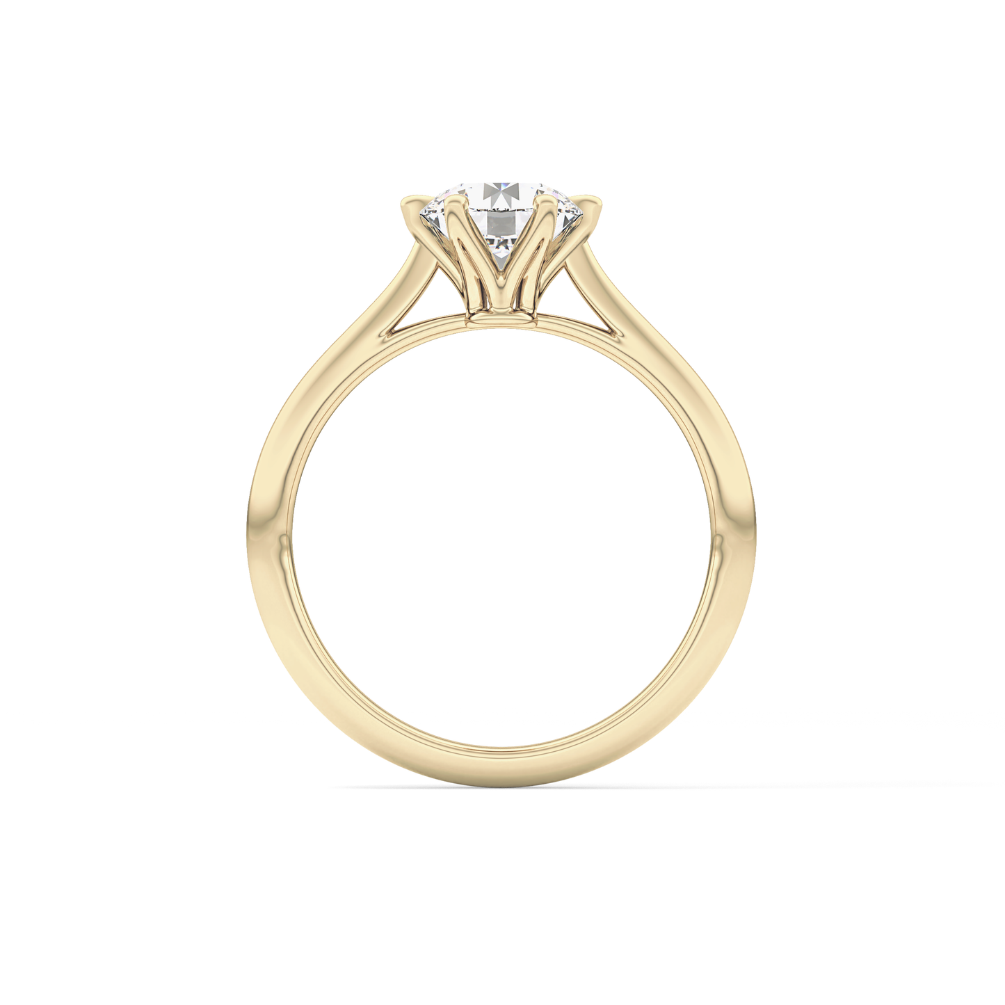 Round Solitaire Lab Grown Diamond Engagement Ring