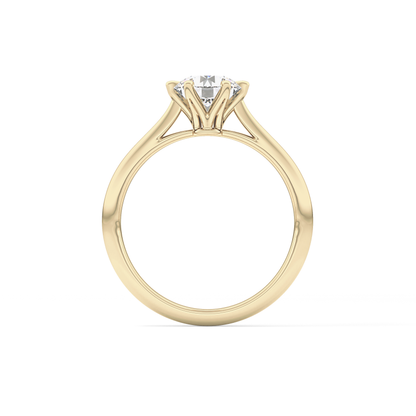 Round Solitaire Lab Grown Diamond Engagement Ring