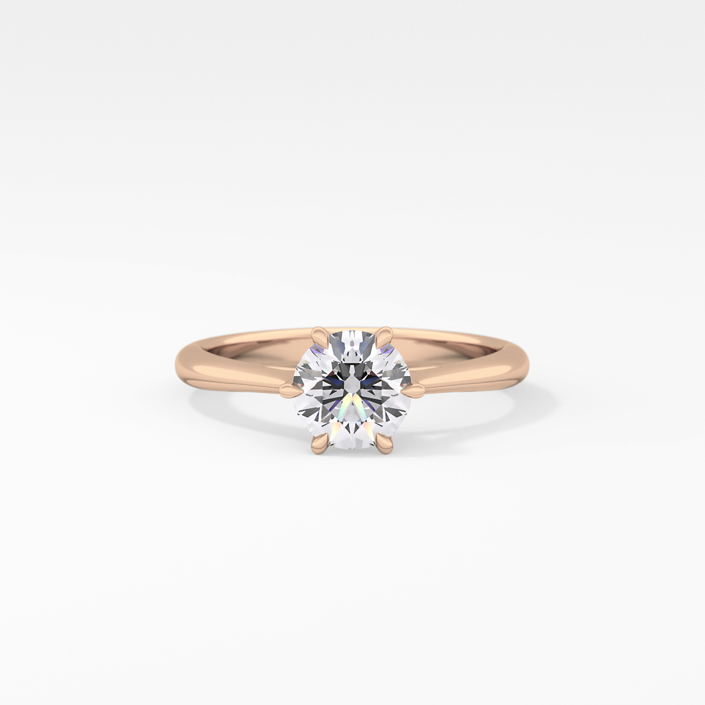 Round Solitaire Lab Grown Diamond Engagement Ring