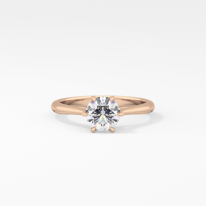 Round Solitaire Lab Grown Diamond Engagement Ring