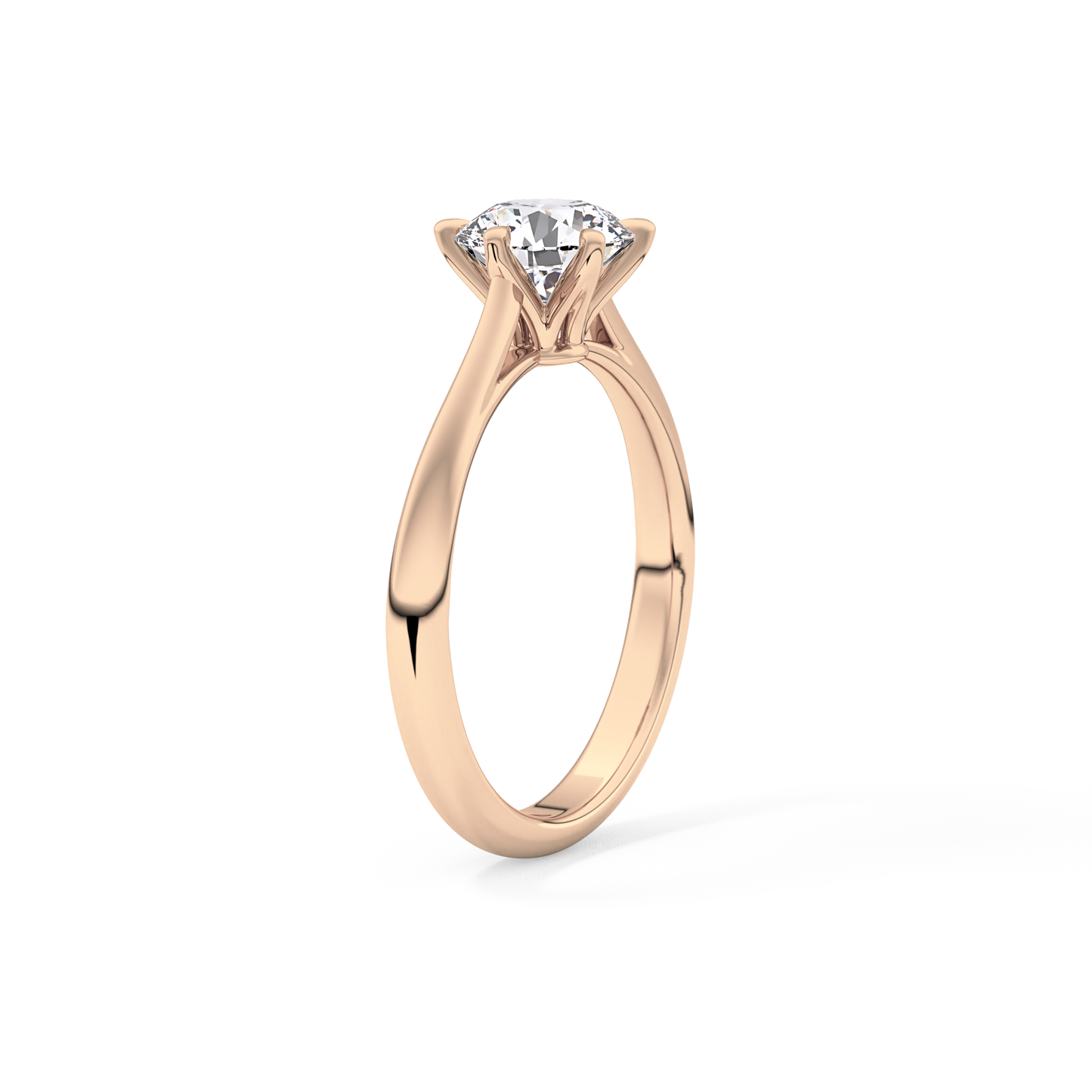 Round Solitaire Lab Grown Diamond Engagement Ring