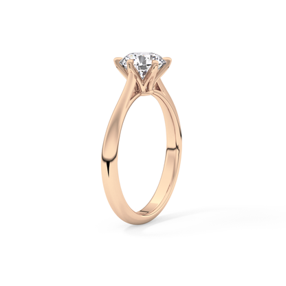 Round Solitaire Lab Grown Diamond Engagement Ring