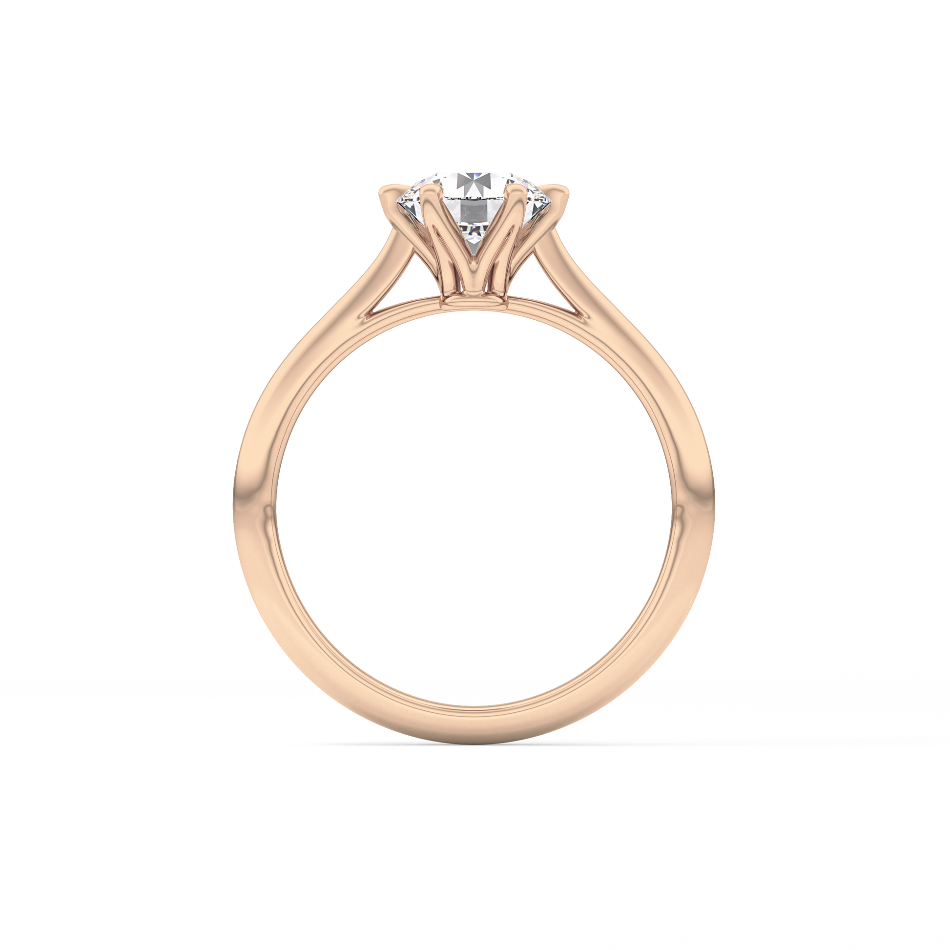 Round Solitaire Lab Grown Diamond Engagement Ring