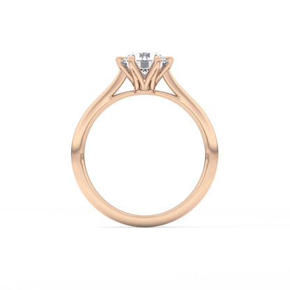 Round Solitaire Lab Grown Diamond Engagement Ring