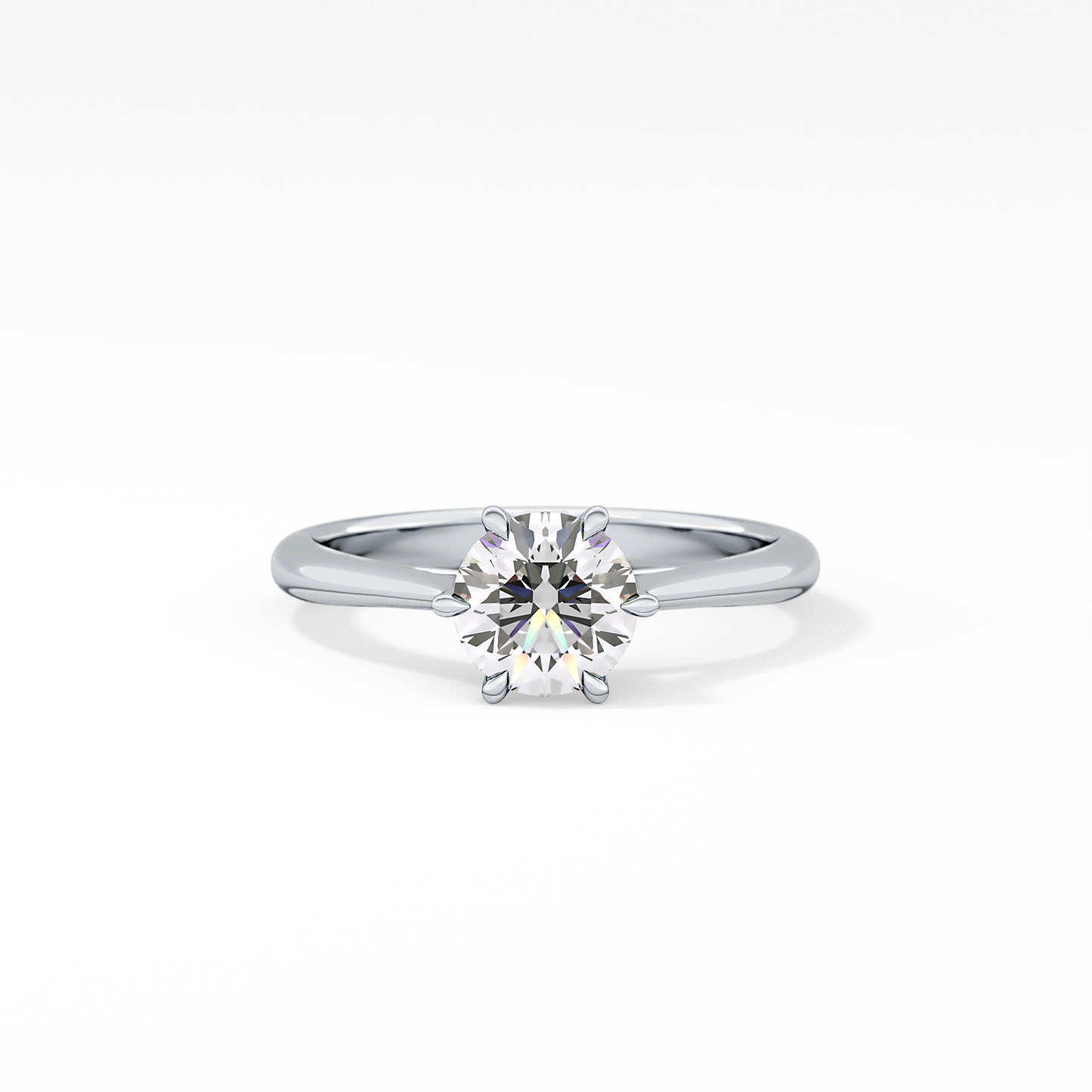 Round Solitaire Lab Grown Diamond Engagement Ring