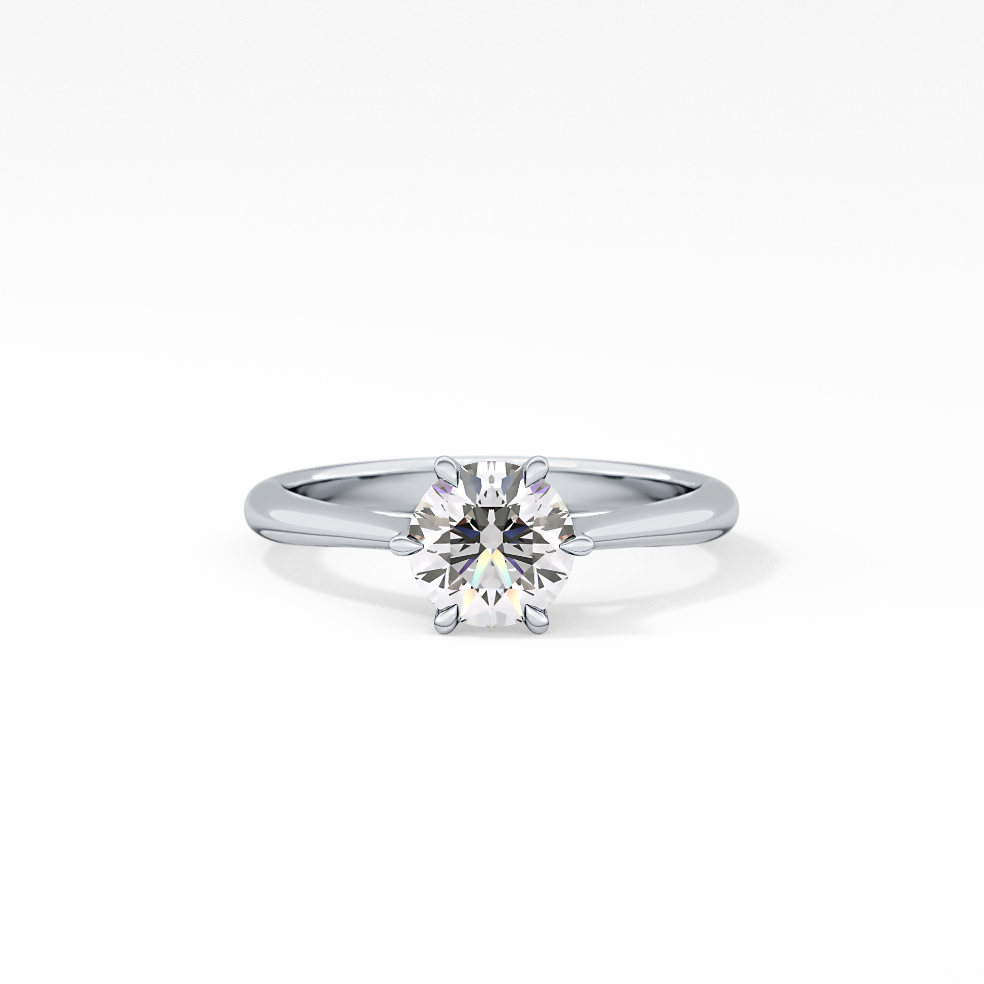Round Solitaire Lab Grown Diamond Engagement Ring