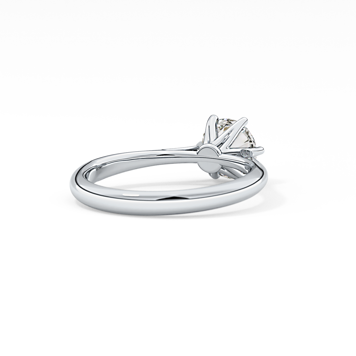 Round Solitaire Lab Grown Diamond Engagement Ring