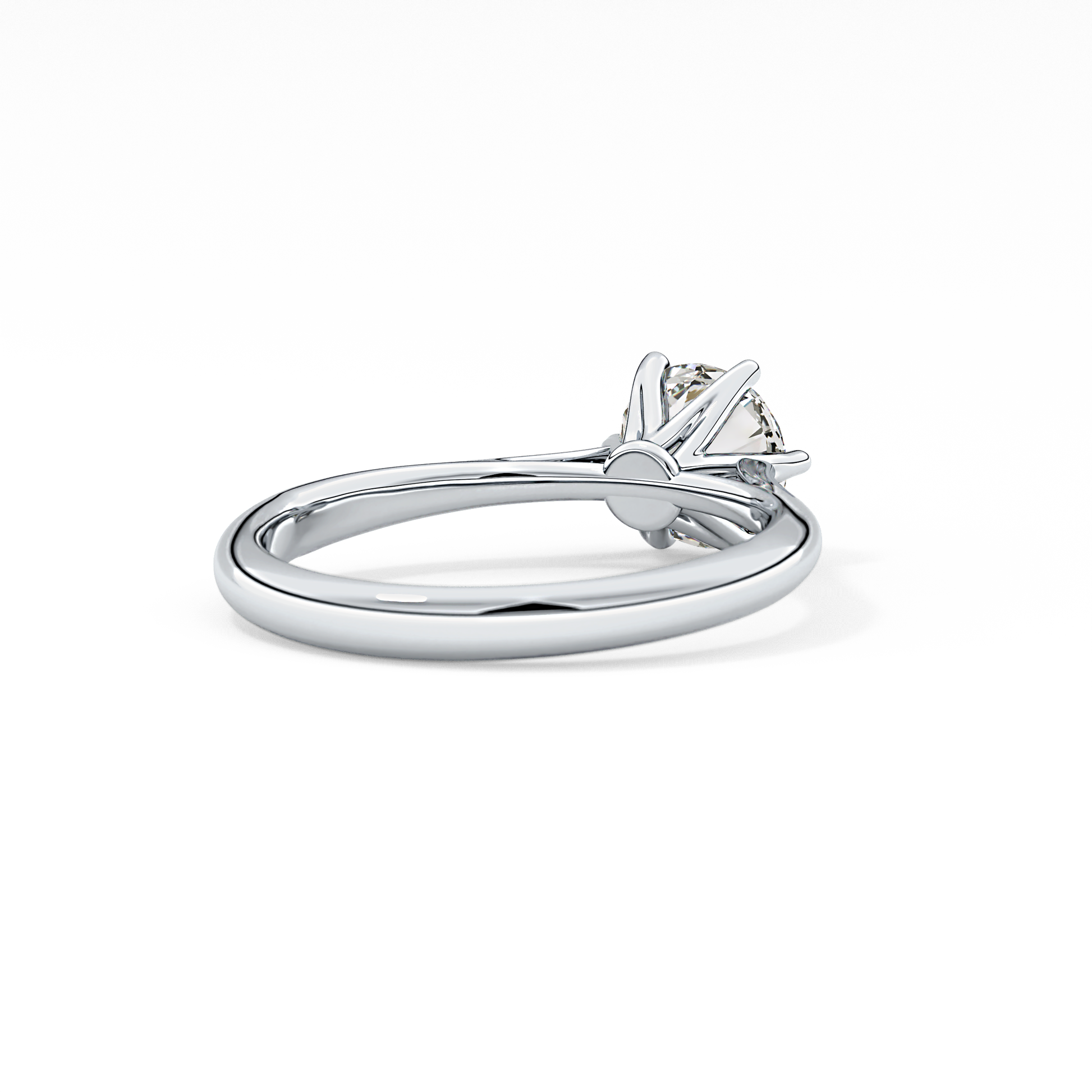 Round Solitaire Lab Grown Diamond Engagement Ring