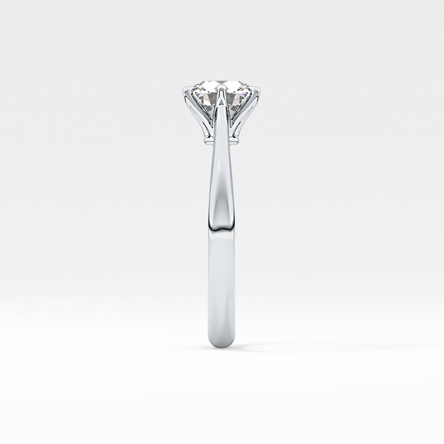 Round Solitaire Lab Grown Diamond Engagement Ring