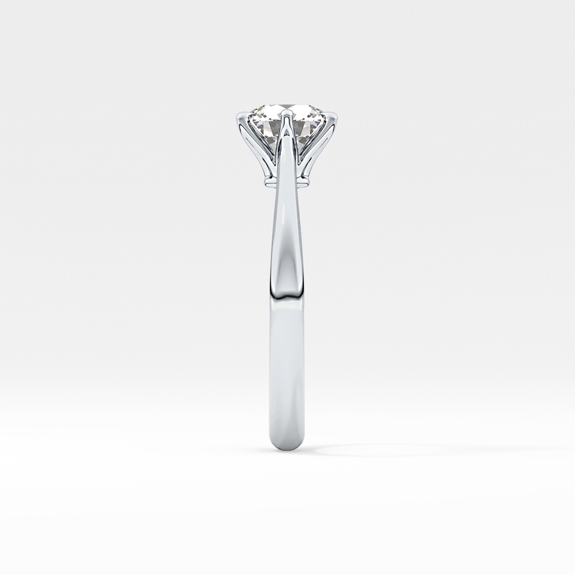 Round Solitaire Lab Grown Diamond Engagement Ring