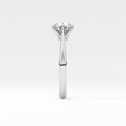 Round Solitaire Lab Grown Diamond Engagement Ring