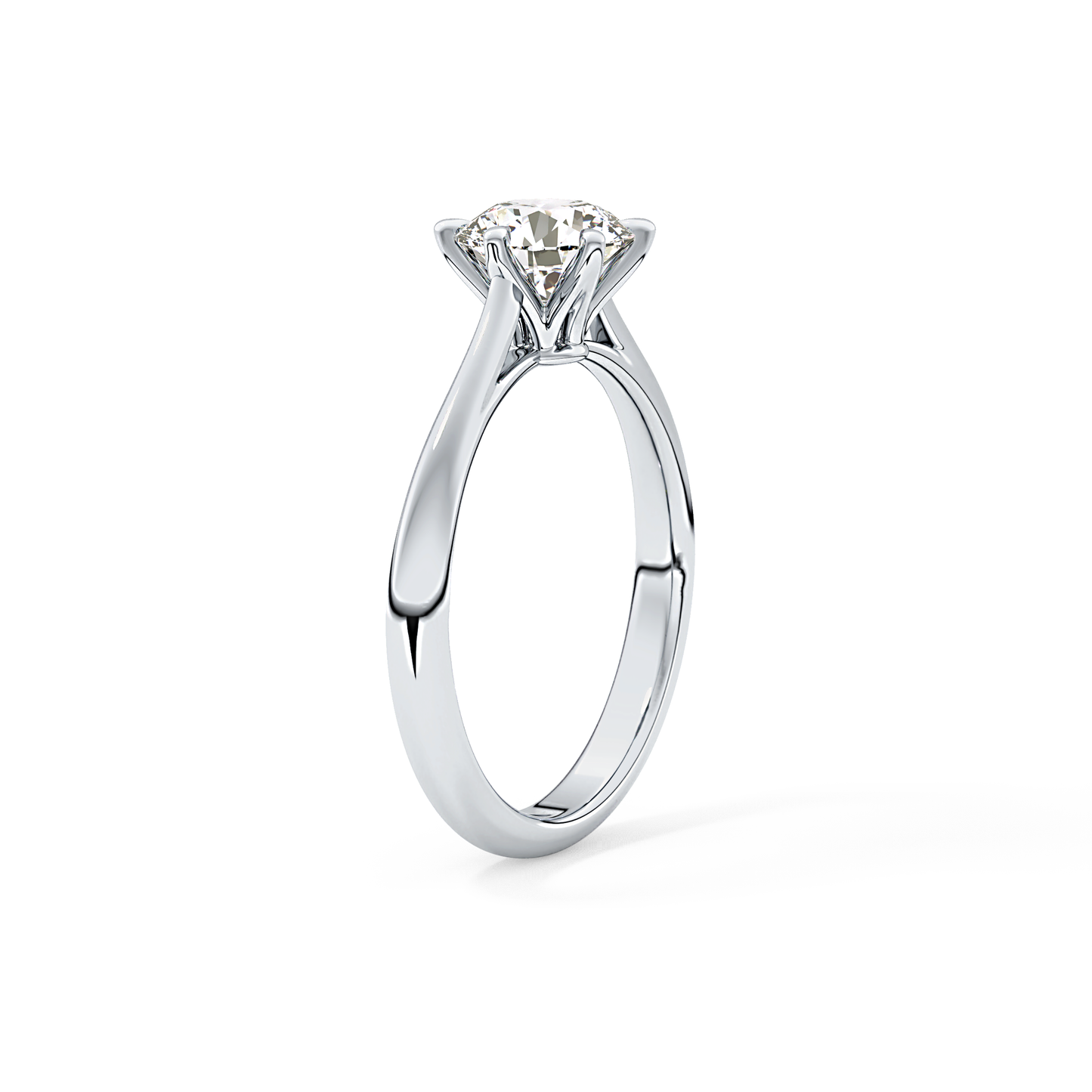 Round Solitaire Lab Grown Diamond Engagement Ring