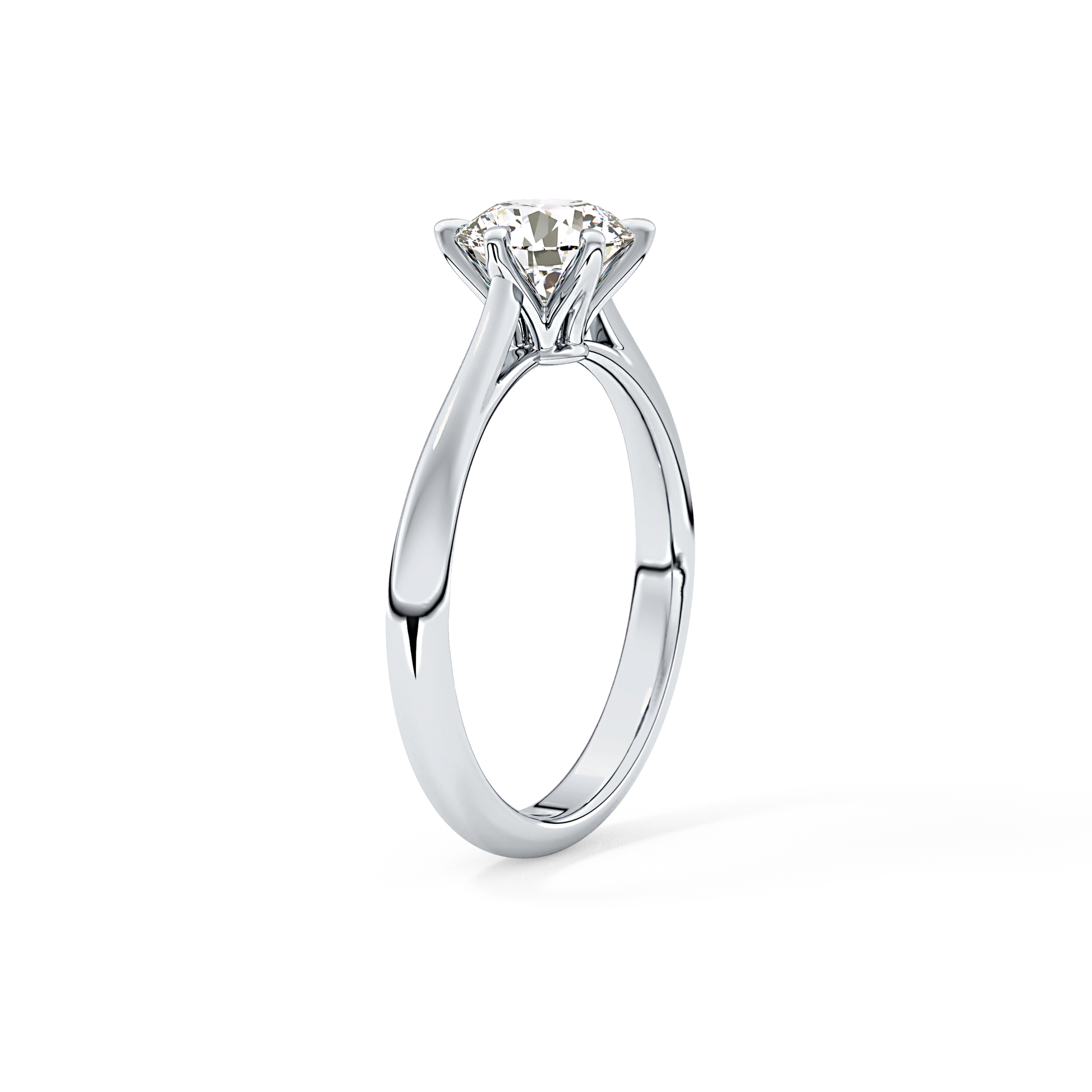 Round Solitaire Lab Grown Diamond Engagement Ring