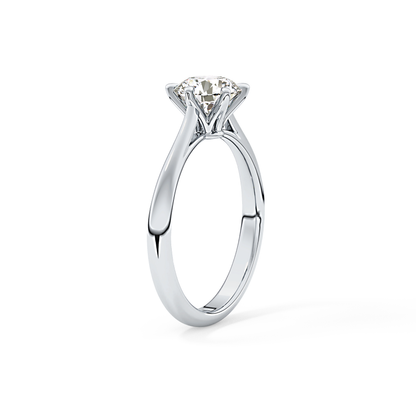 Round Solitaire Lab Grown Diamond Engagement Ring