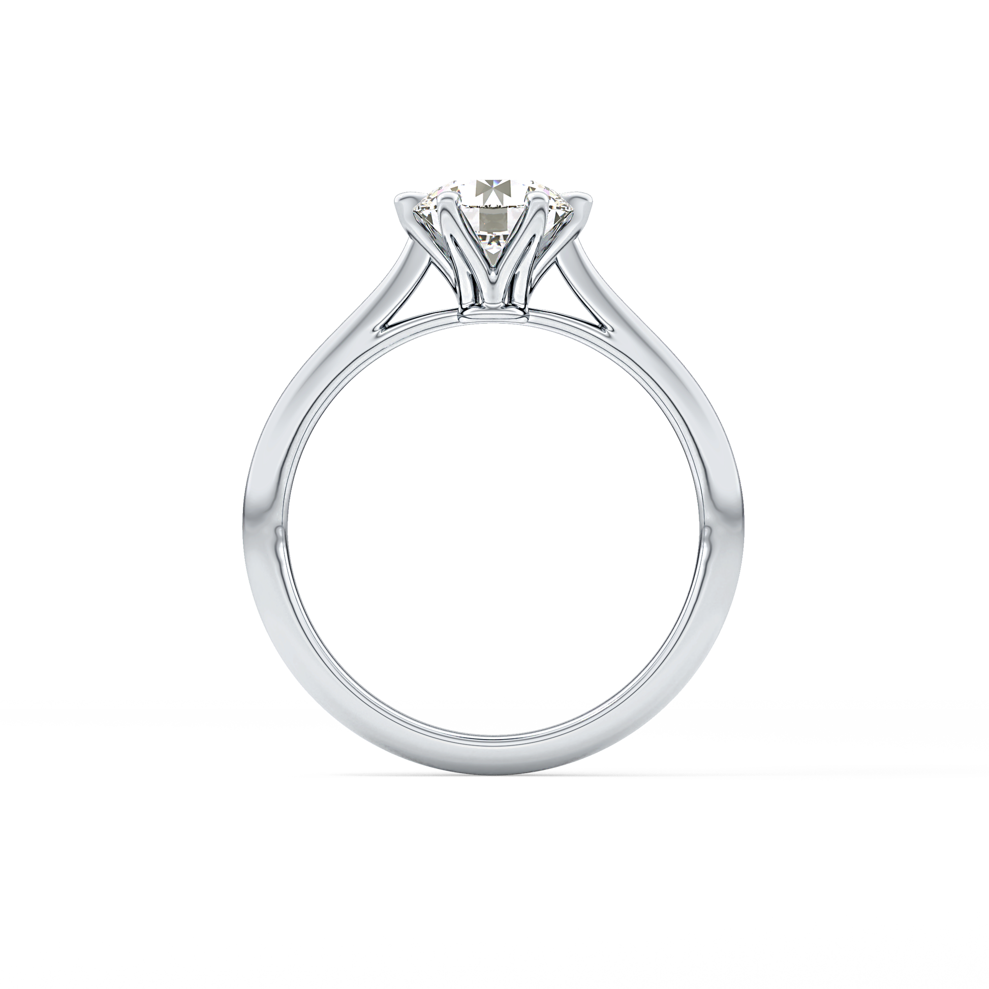 Round Solitaire Lab Grown Diamond Engagement Ring