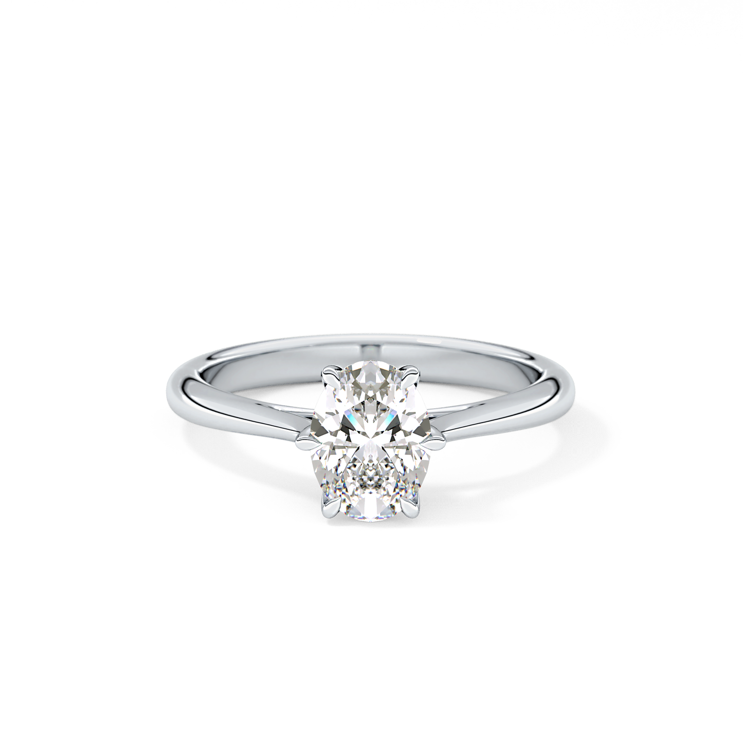 Oval Solitaire Lab Grown Diamond Engagement Ring