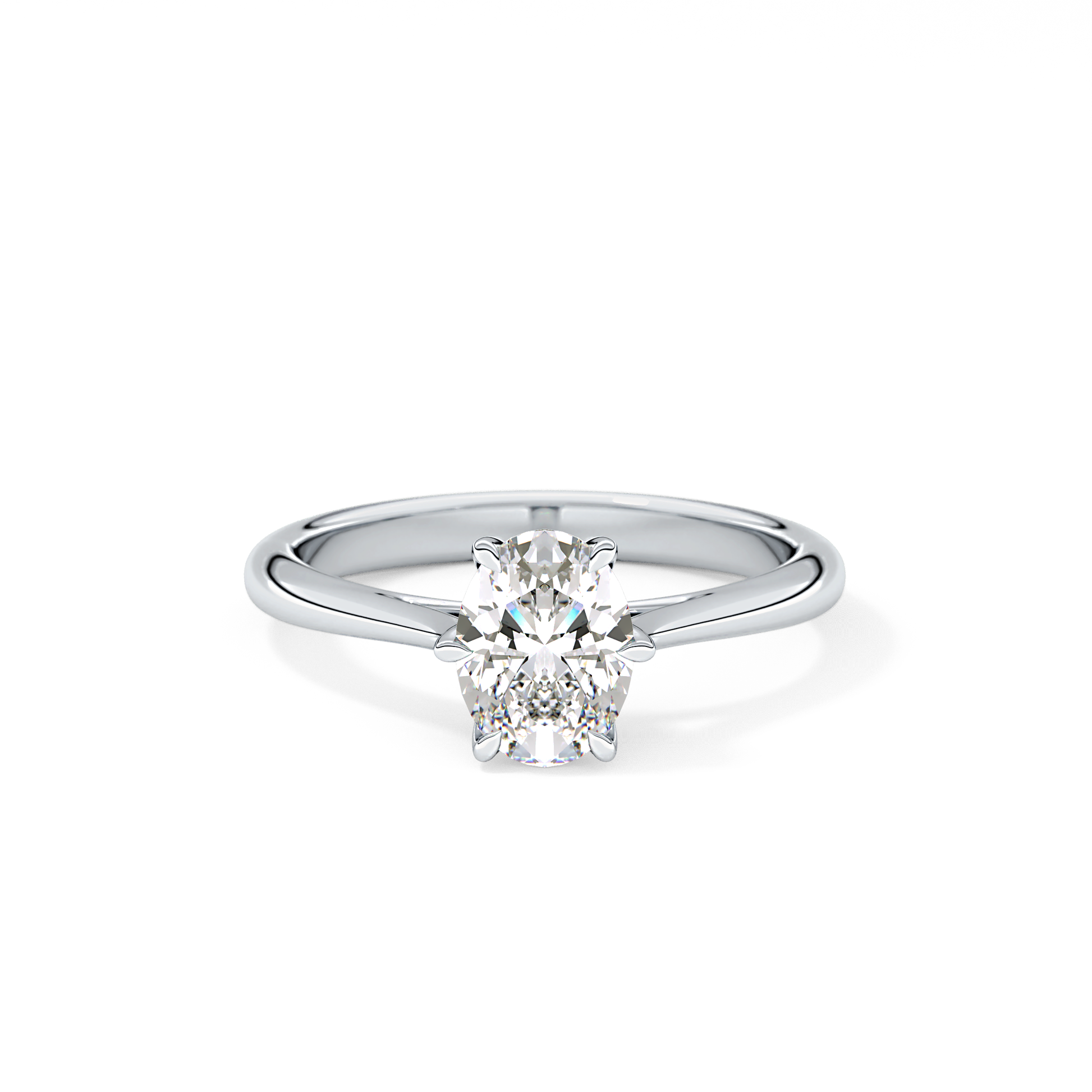 Oval Solitaire Lab Grown Diamond Engagement Ring