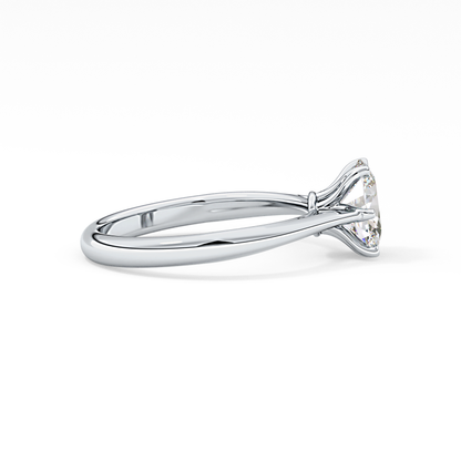 Oval Solitaire Lab Grown Diamond Engagement Ring