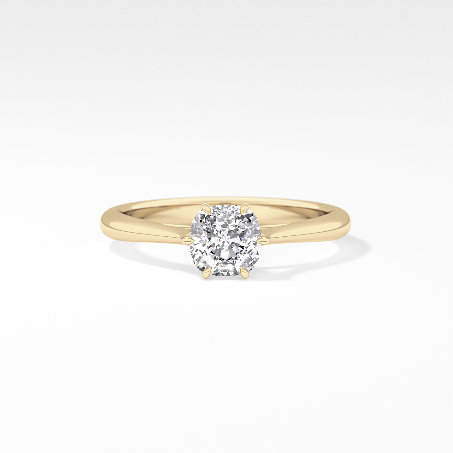 Cushion Solitaire Lab Grown Diamond Engagement Ring