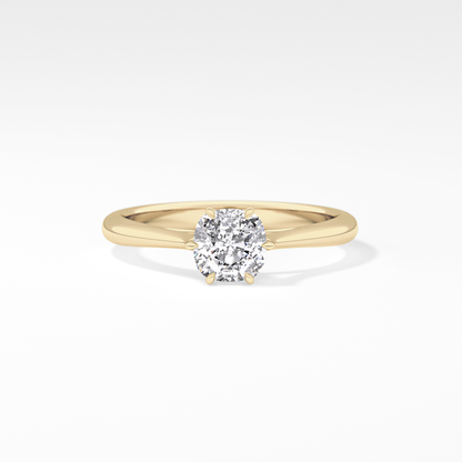 Cushion Solitaire Lab Grown Diamond Engagement Ring