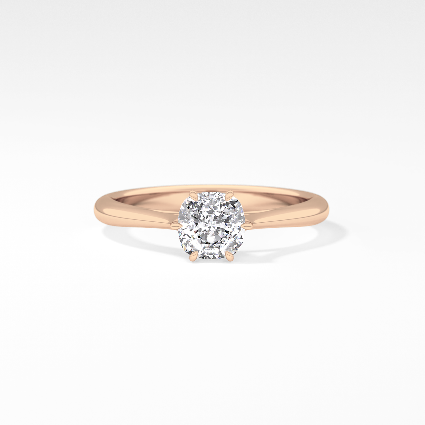 Cushion Solitaire Lab Grown Diamond Engagement Ring