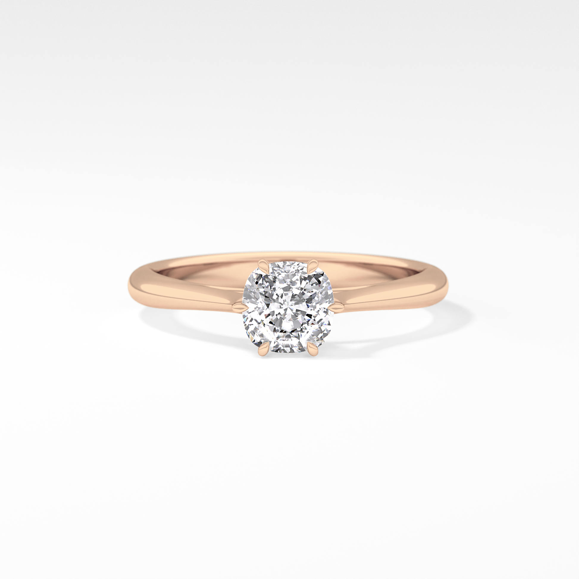 Cushion Solitaire Lab Grown Diamond Engagement Ring