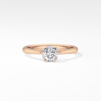 Cushion Solitaire Lab Grown Diamond Engagement Ring