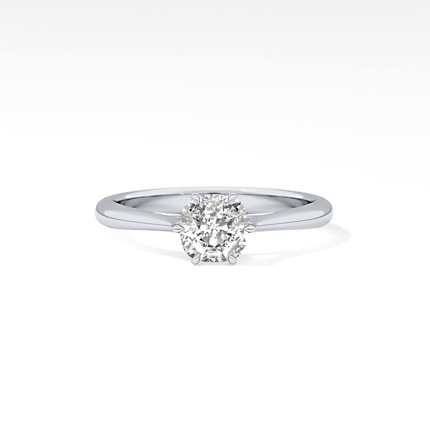 Cushion Solitaire Lab Grown Diamond Engagement Ring
