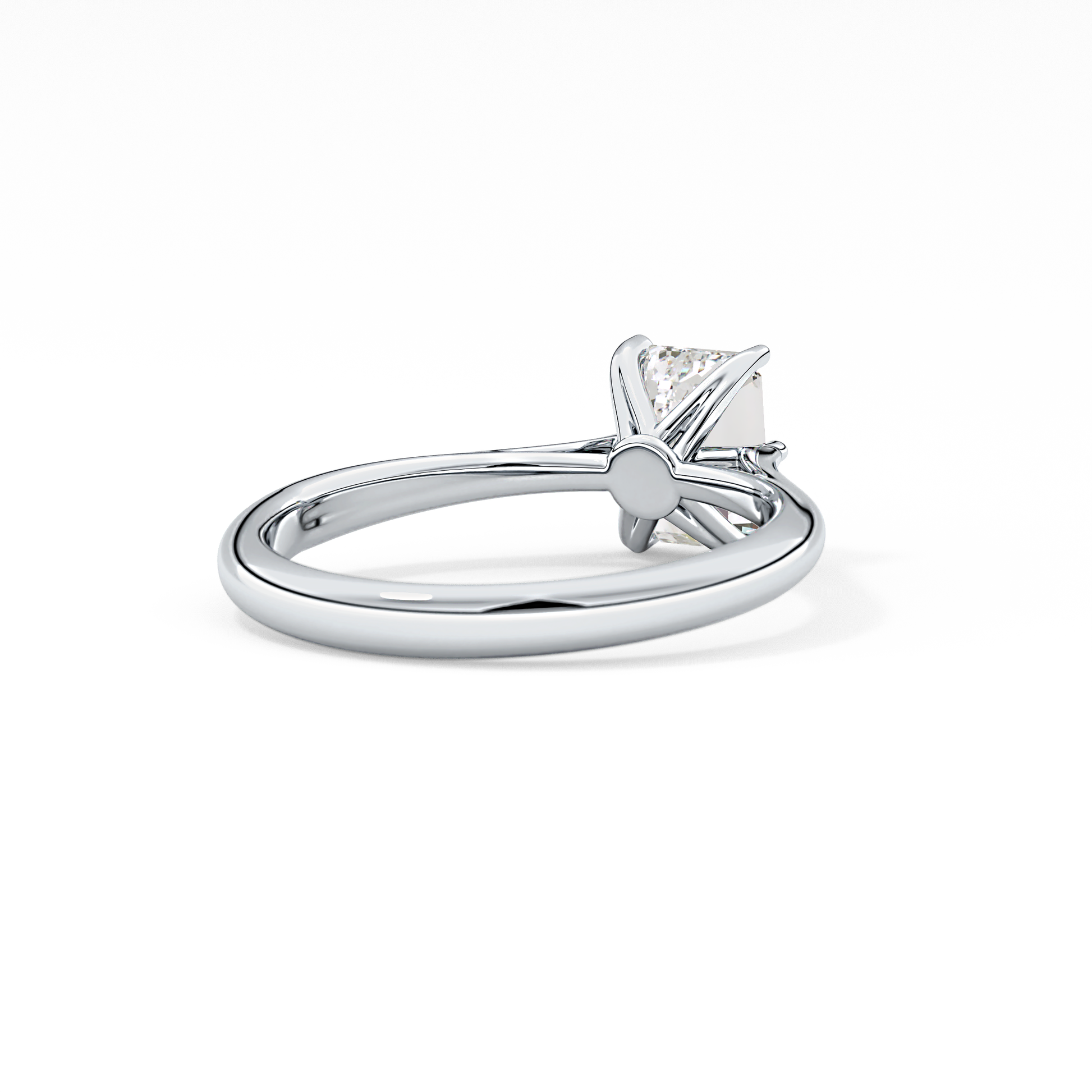 Emerald Solitaire Lab Grown Diamond Engagement Ring