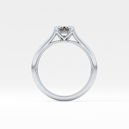Emerald Solitaire Lab Grown Diamond Engagement Ring
