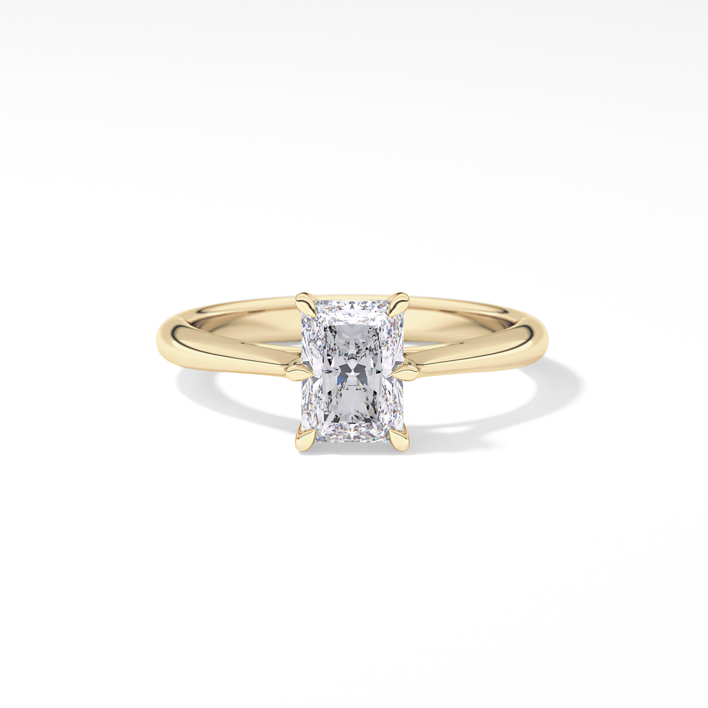 Radiant Solitaire Lab Grown Diamond Engagement Ring