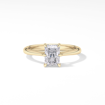 Radiant Solitaire Lab Grown Diamond Engagement Ring