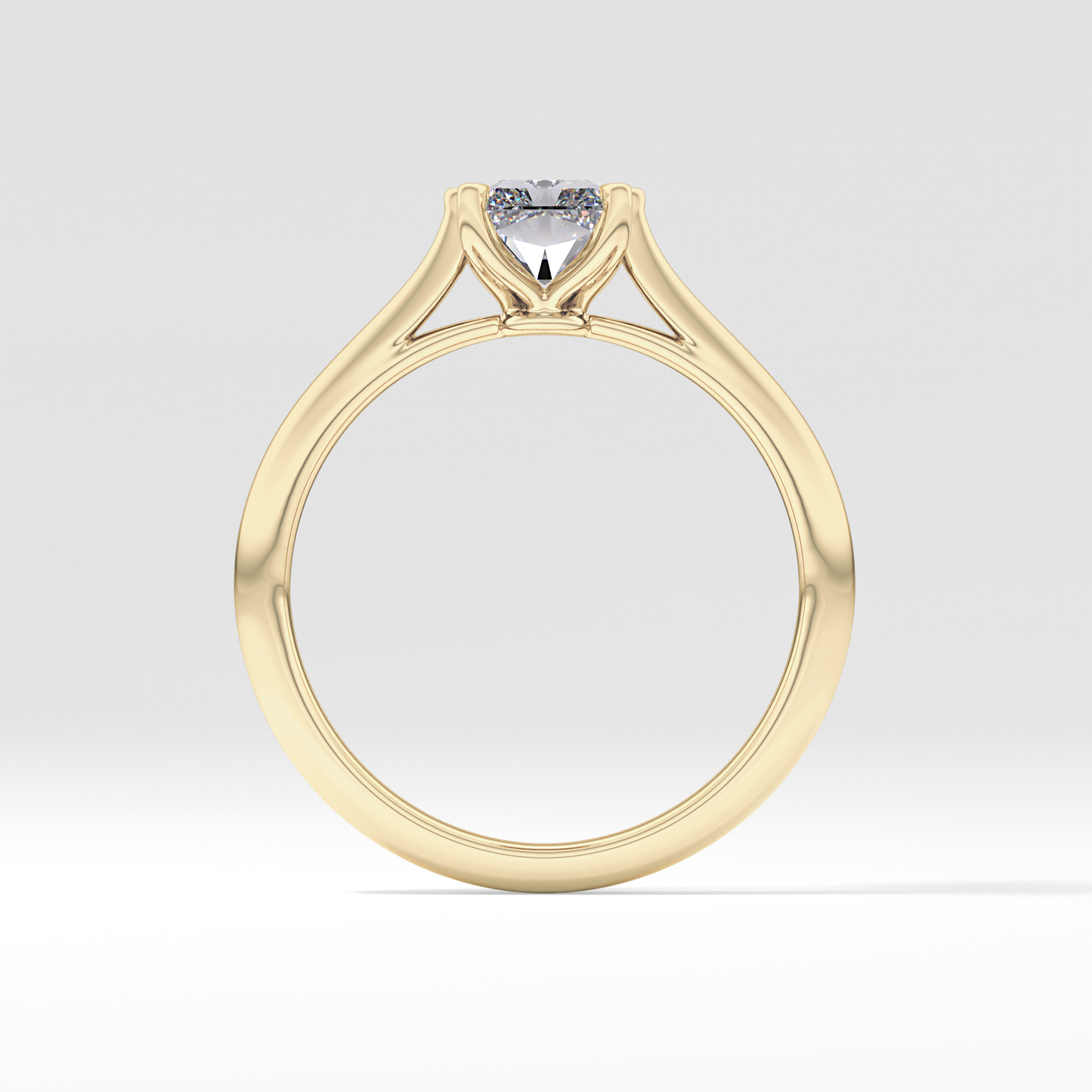 Radiant Solitaire Lab Grown Diamond Engagement Ring