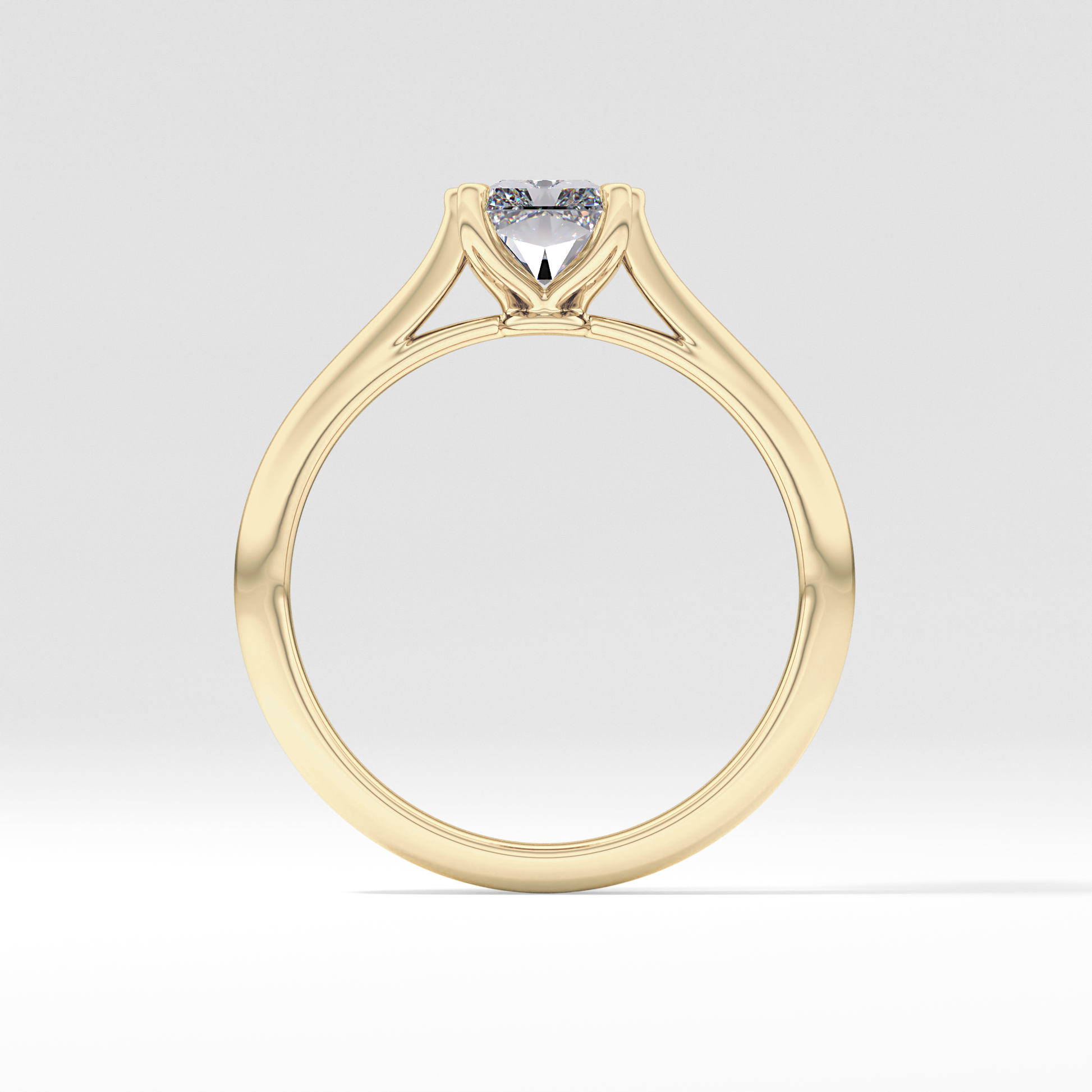 Radiant Solitaire Lab Grown Diamond Engagement Ring